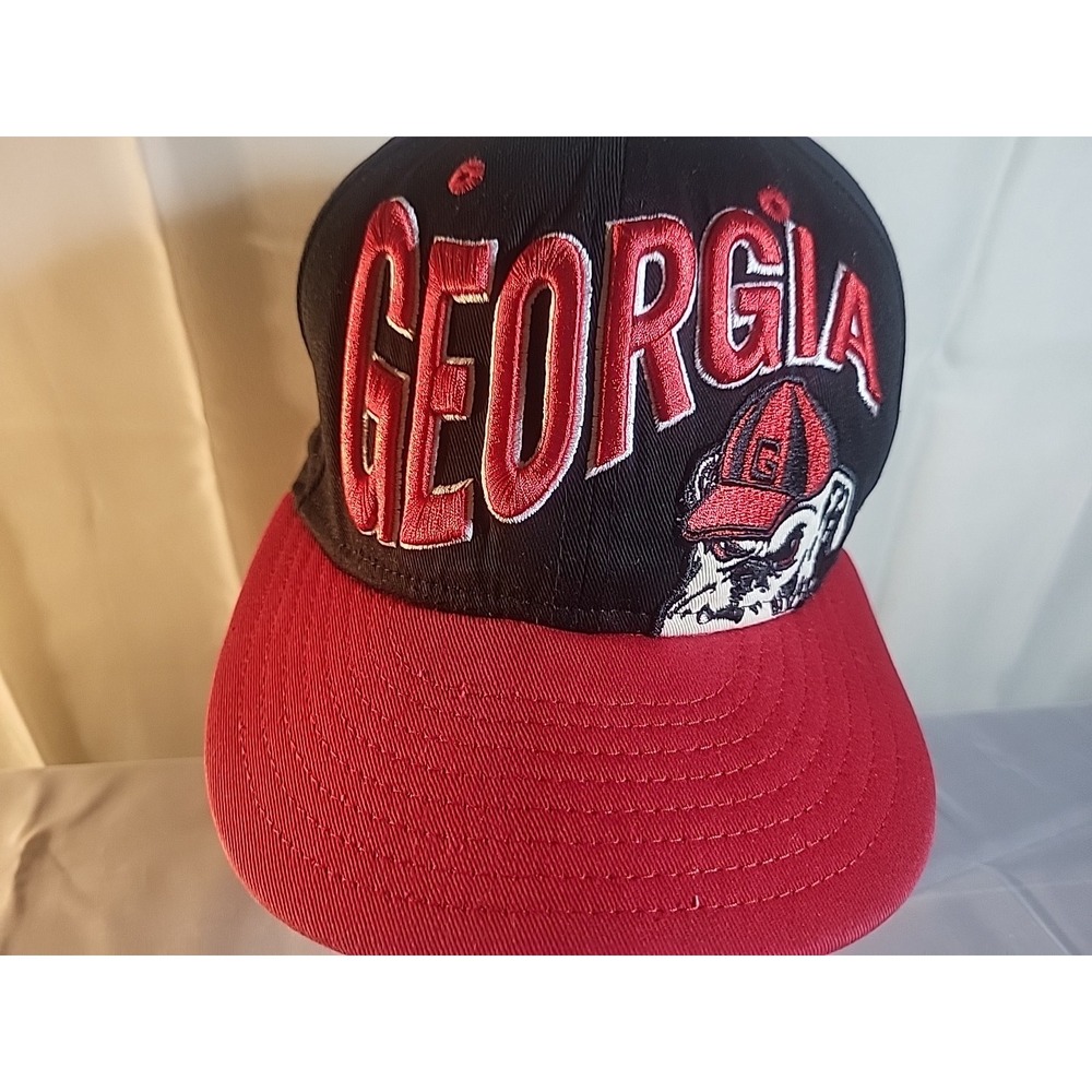 Georgia Bulldogs‎ Football Snapback Hat Dawgs Cap Spell Out Red Black New Era